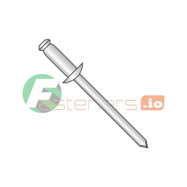 Newport Fasteners Blind Rivet, Dome Head, 1/8 in Dia., 0.212 in L, Stainless Steel Body, 1000 PK 827017 - main
